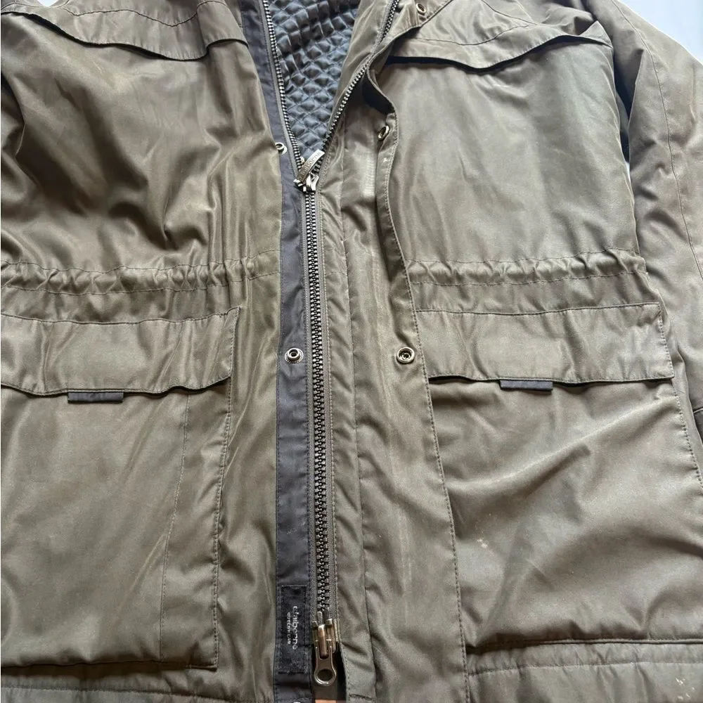 Claiborne Outerwear Men's Olive Jacket Full Zip and Snap Size Large